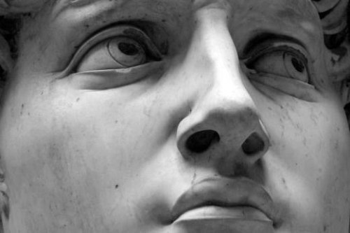 thebonegardens: ghostlywatcher: Eyes of Michelangelo’s David. What have you guys done to my po