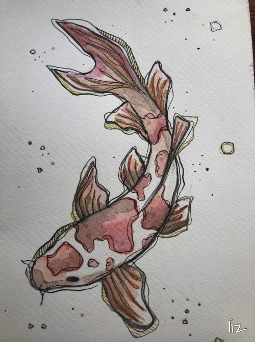 A quick watercolour koi fish I did back in August.