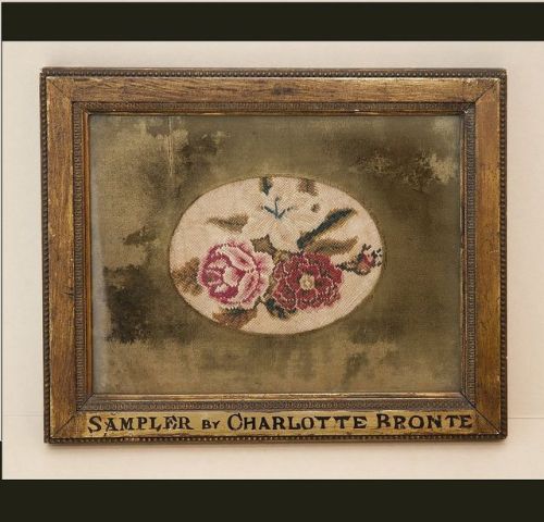 thelongvictorian:A needlework sampler by English novelist and poet, Charlotte Brontë (1816-1855). wh