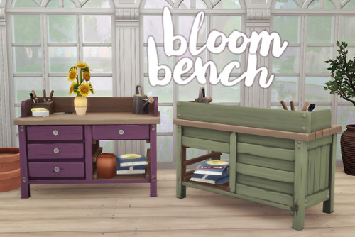 Bloom BenchI had a request to recolor the flower arranging table to match my Home for Bees, and so h