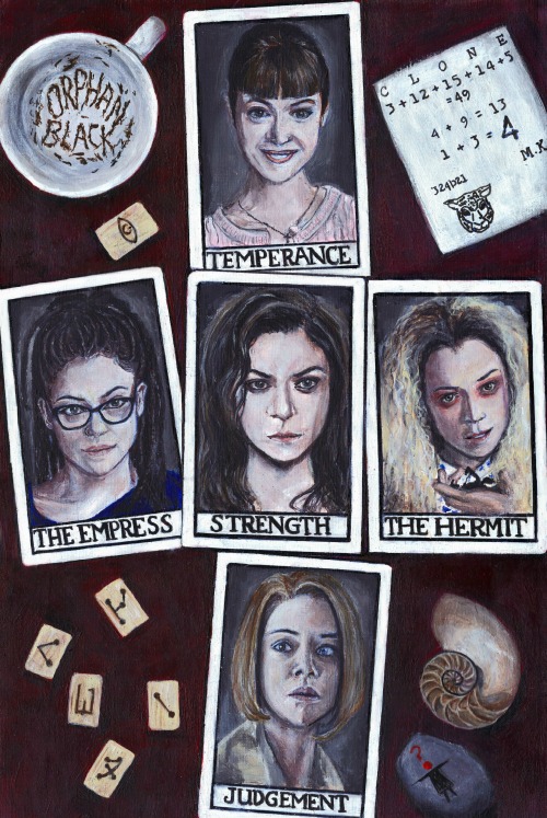 New painting!!!! Here’s my (pretty much) finished “Orphan Black” acrylic painting 