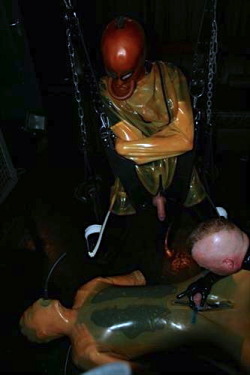 lockedinrubber:  me at the floor, years ago..;)