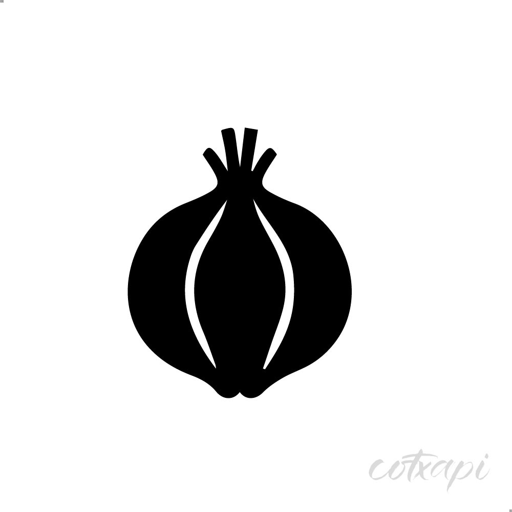 Onion Icon Set in Vector Outline Illustration