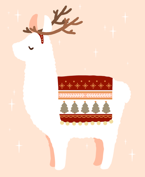 wait-for-october:A quick holiday llama to start off December! One of last year’s Christmas car
