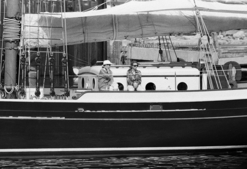 gracie-bird:Princess Grace and Prince Rainier of Monaco host Princess Anne for lunch aboard their sc