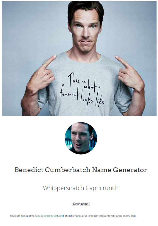 Groovy male feminist Benedict Cumberbatch been...