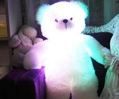 awesomeshityoucanbuy:  Light Up Teddy Bear PillowIf your little princess is afraid