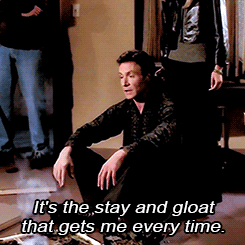 cosmictuesdays:#one chaotic idiot  #buffy mouthing at giles ‘you slept with HIM?’ #giles glaring bac