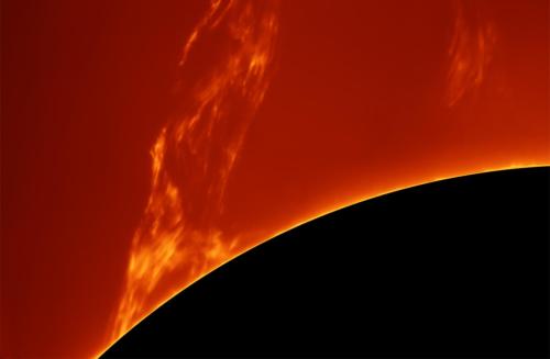 cosmicvastness: Huge Prominence Lift-off  Shot in Costigliole d’Asti in Italy, this image