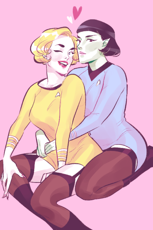 spockfucker:very obviously based off of mohtz’s pretty space wives! pin up girls are so cute ;__;