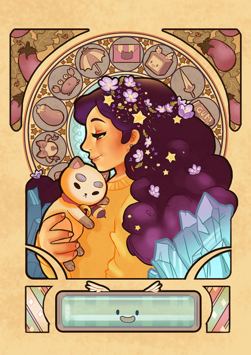 XXX beeandpuppycat:  bee and puppy cat art nouveau photo