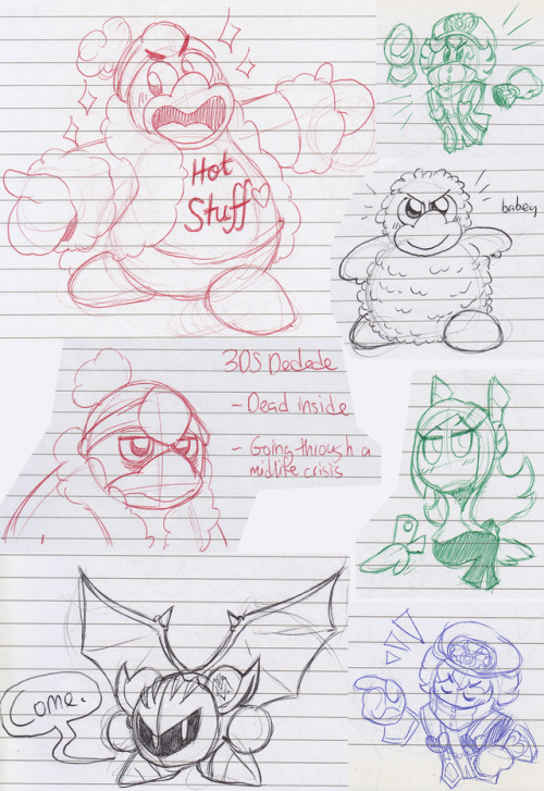 nintoonerart: some kirby doodles… there’s some cute stuff, there’s some cursed st