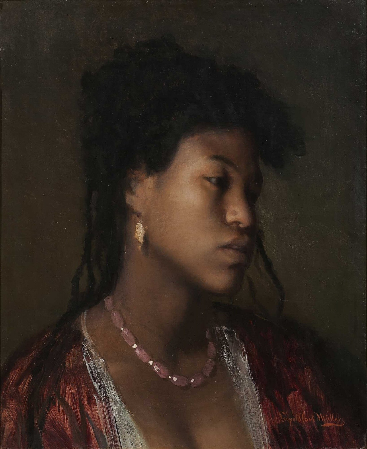 heavenpoison: Leopold Carl Müller (1834–1892), Portrait of a Lady, Undated, Oil