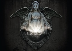 ink-metal-art:  Found the original. This is a pop evil cover but  i really love the angel and the design. Great for a tattoo!