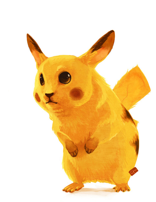theawkwardgamer:  Realistic Pikachu by Kaikikuro (CGHUB)