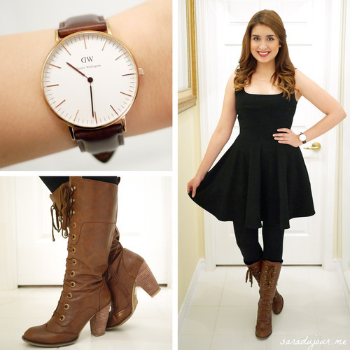 OOTD: Little Black Dress + Boots