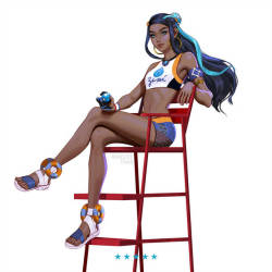 youngjusticer:  Step aside, Sonia. Everyone is fantasizing about the new waifu Nessa, a gym leader who looks like a member of Team Aqua. Although it is unclear which sea creatures are at her disposal, this bad bitch is already making a huge splash.Nessa,