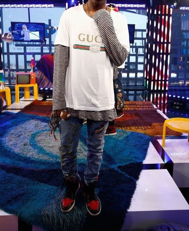 gås Forhandle Måler ASAP ROCKY'S OUTFITS — Asap Rocky in Gucci tee Gucci jeans and air...