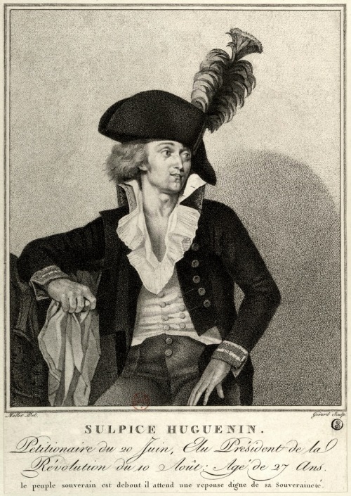 rococo-prince:Sulpice Huguenin - engraving by Mallet et Gerard. Huguenin was a leader of the crowd w