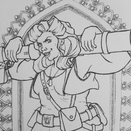 My pinup land girl is looking feisty!I’m even managing to ink this when my muscles in my han