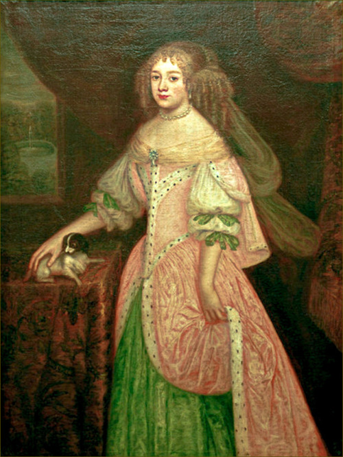 Portrait of Elisabeth Charlotte of the Palatinate, future Duchesse d'Orleans by J.B. Ruel, 1668