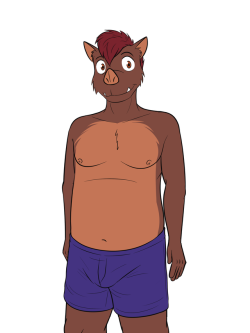 Boar dude, boxers.