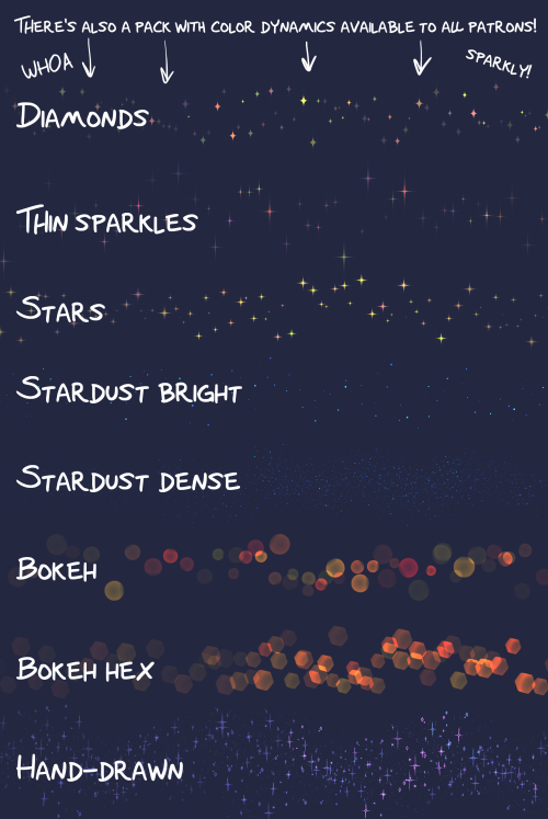 ✨✨✨HEY GUESS WHAT I made a Photoshop brush pack full of stars and sparkles! ✨✨✨There are both free a