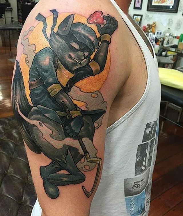 Jesse W Byrd on Instagram Sly Cooper tribute piece  Always down for  video game fantasy sciFi and anime tattoos