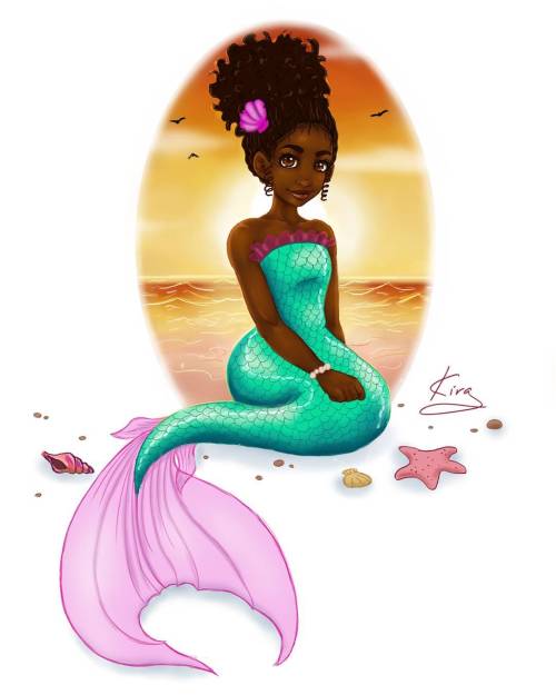 kiratheartist:Mermaid for #mermay #mermaid #artprint #society6 (store link in profile)#illustration 