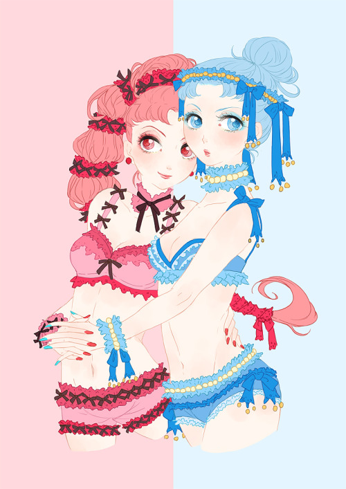 girlsbydaylight:  ベスベスとパラパラ by Soud on pixiv   love.
