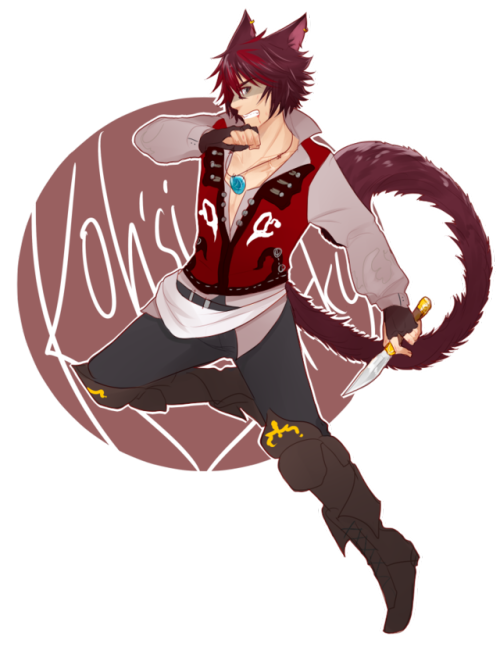 My half of an art trade with @ffxivfisticuffs!!! THANK YOU FOR LETTING ME DRAW UNKOH I love angry ca