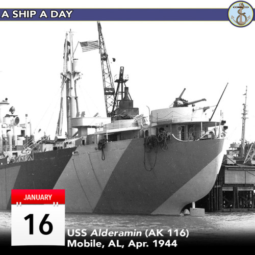 A Ship A Day: 16 JANUARY 2018 Edition (1/16)USS Alderamin (AL 116), 1944Photo: NARA BS 65183#ashipad