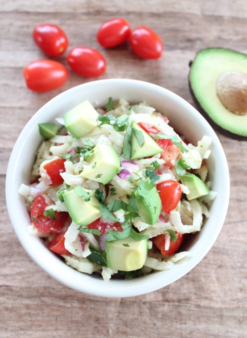 Spiralized Jicama & Avocado Salad