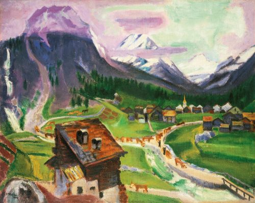 Max Pechstein (1881 - 1955)Saas-almagell ,1924 oil on canvas