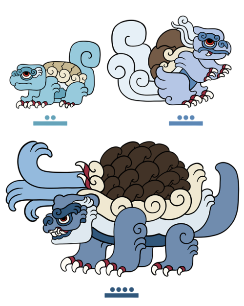 monarobot: Here’s my updated version of my Pokemayan starters! I’ve been thinking about 