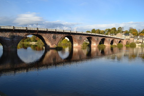 Perth Bridge over the River Tay (Scotland).
