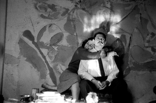 Painter Helen Frankenthaler &amp; Sculptor David Smith in Frankenthaler’s Studio, Photo Co