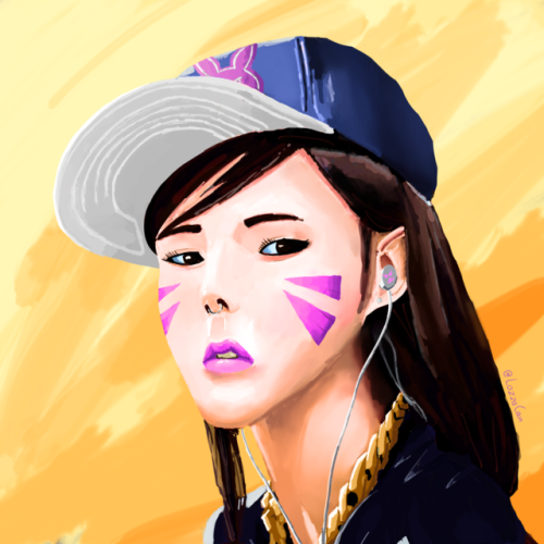 lozzaart:  Tried drawing D.va in a more realistic style  Twitter Instagram Twitch  I could