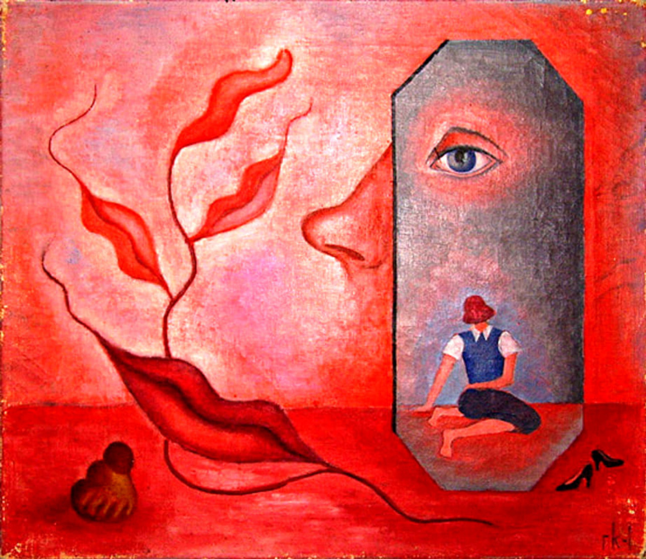 Rita Kernn-Larsen (1904-1998)
Self-Portrait (Know Thyself) (1937)
oil on canvas, 40 x 45 cm
Peggy Guggenheim Collection - Venice #rita kernn larsen #self portrait#know thyself #peggy guggenheim collection venice