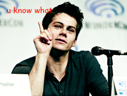 seventhcircleofhell:  Dylan O’Brien @ Wondercon 2014 x   X I’m (not) sorry. 