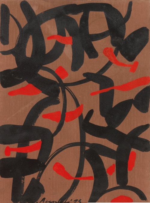 Carla Accardi (Italian, 1924-2014), Senza titolo, 1994. Oil on paper laid on canvas, 33.5 x 25 cm.