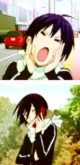 ikyhiyori:   Are you really a god, Yato-san? You seem suspicious wearing a jersey and a weird bib.  Noragami Alphabet:↳  A for Adorkable  