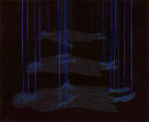 magrittee:  Marina Nuñez - Sin titulo (clones de venas azules), 1998