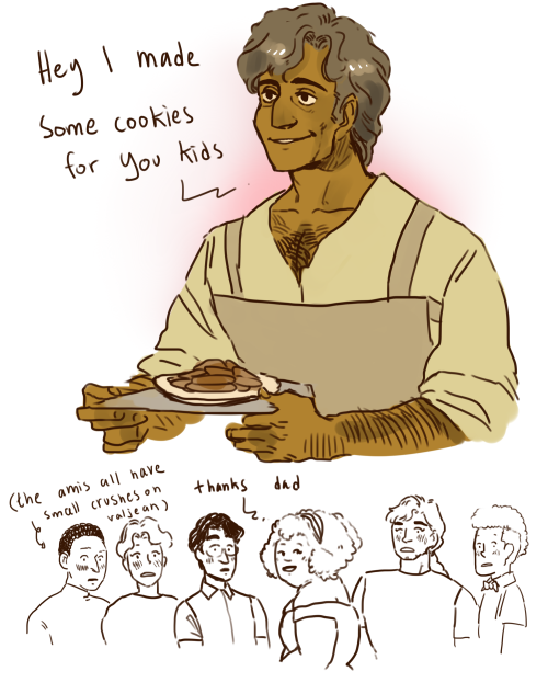 hatarlakrits:coffee shop au sketch dump(with marius and cosette as promised!)