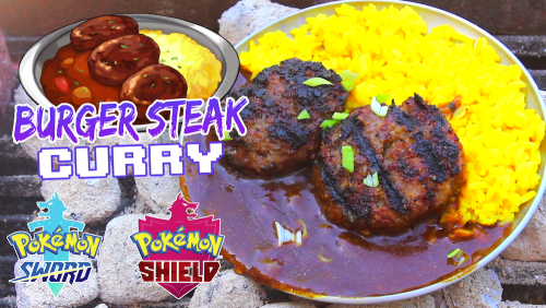In this video, I teach you how to make a real-life version of Burger-Steak Curry from Pokemon Sword 