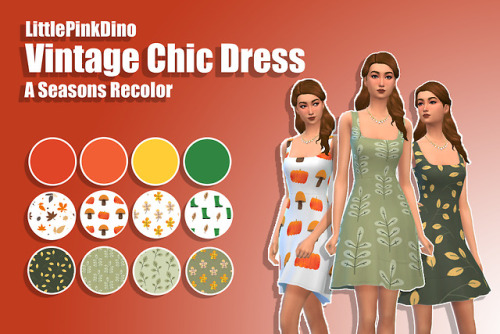 Vintage Chic Dress - Fall Edition -  Seasons Recolor Good Evening Everyone! I thought it’d be a cute