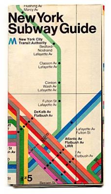 bojrk: NYC subway map (2nd version), Massimo Vignelli, 1972. 