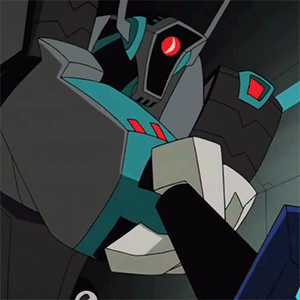 smallfreelancer:   3x3 Shockwave from Transformers Animated  Requested by phasellus  The Longarm Prime to Shockwave transformation is so simple, yet so beautiful.