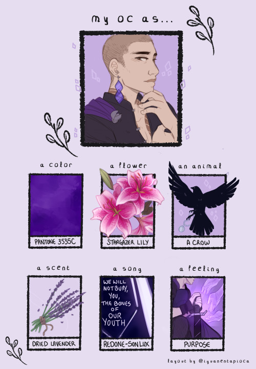 template thanks to @/iguanentapioca on twitter! what a fun little oc inspo thing this was, I fi