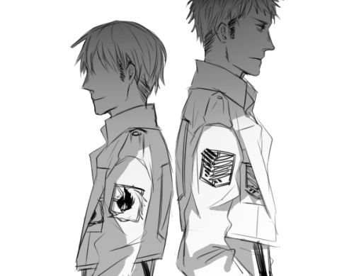llanterne:   "I will join the Scouting Legion"  12y/o!Jean and 15y/o!Jean!! Yeah I kinda want to see a moment when Jean is looking back at the past and wishes he joined the Military Police instead. not-so-quick doodleeee 